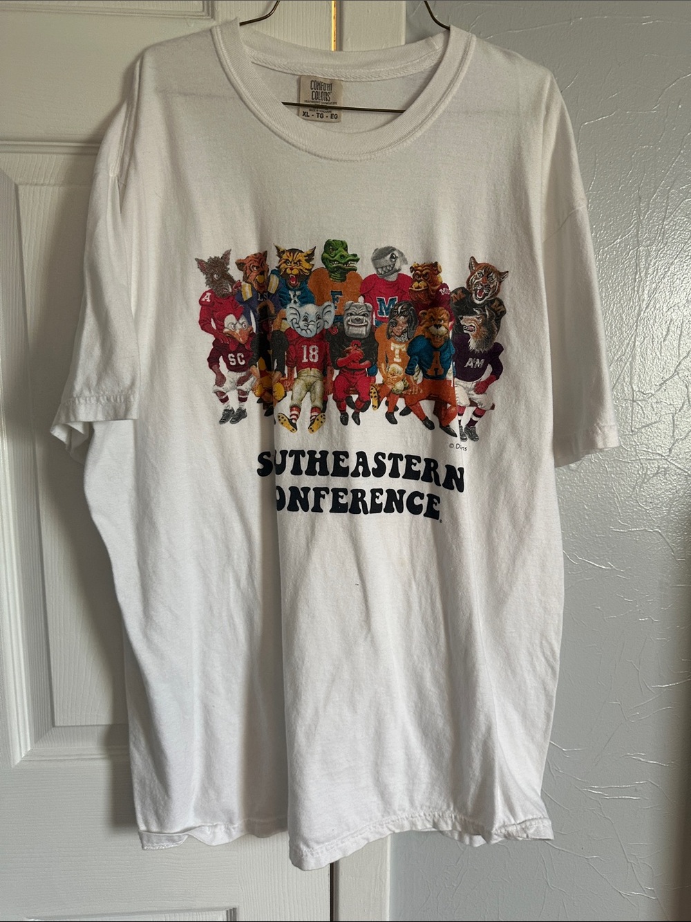 Vintage Southeastern Conference Mascots Tee - White